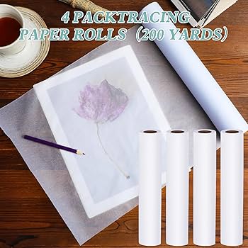 Tracing Paper Roll High Transparency White Pattern Paper For Sewing Dressmaking Sketch Drafting, Applicable For Builders And Designers (23m