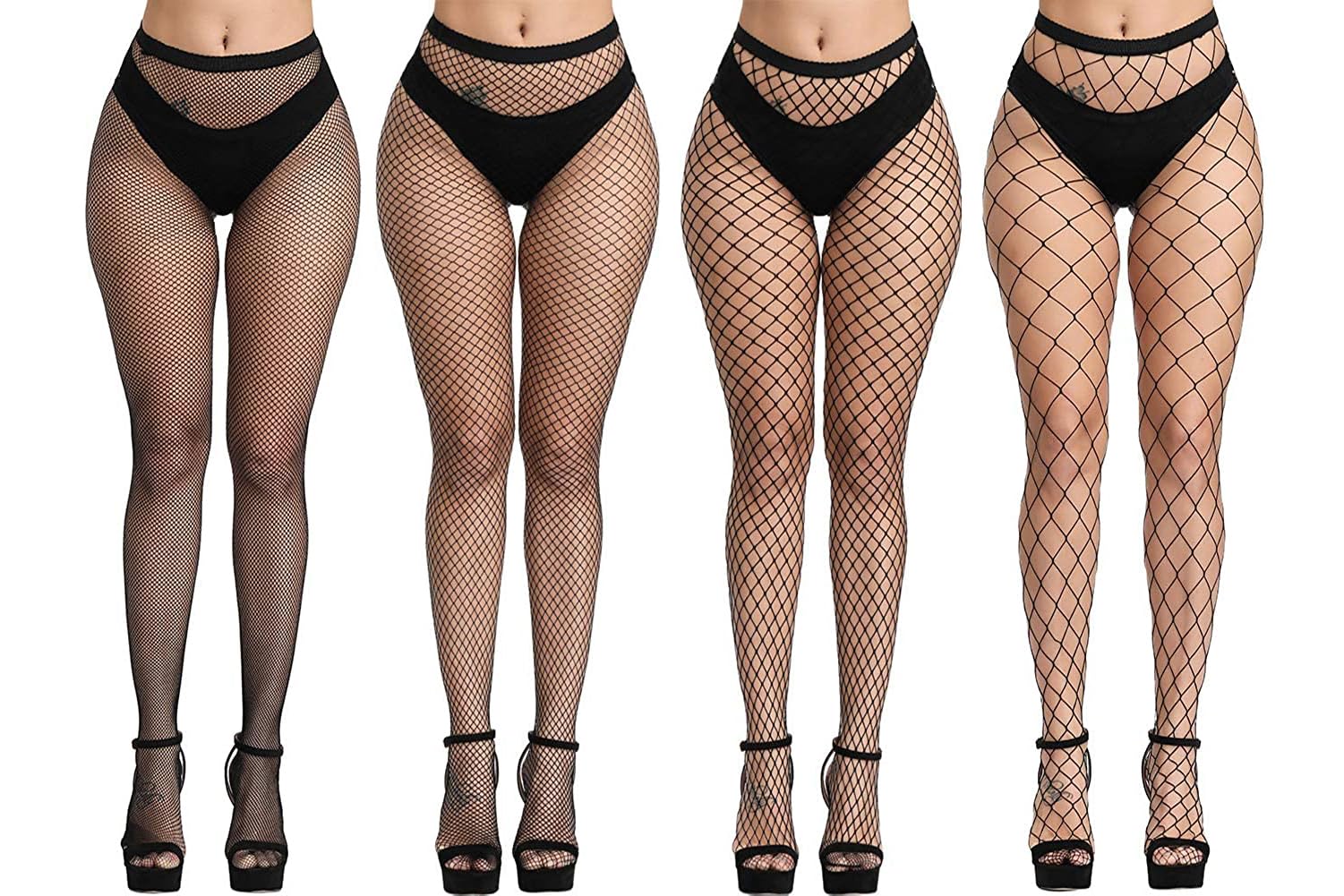 Fishnet Stockings Womens High Waist Tights Sexy Sheer Mesh Pantyhose