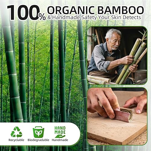 Miniatura 5 de Renook Rascador de espalda de madera de bambú, depurador de espalda de 16.5 pulgadas para mujeres embarazadas y personas que necesitan manos más