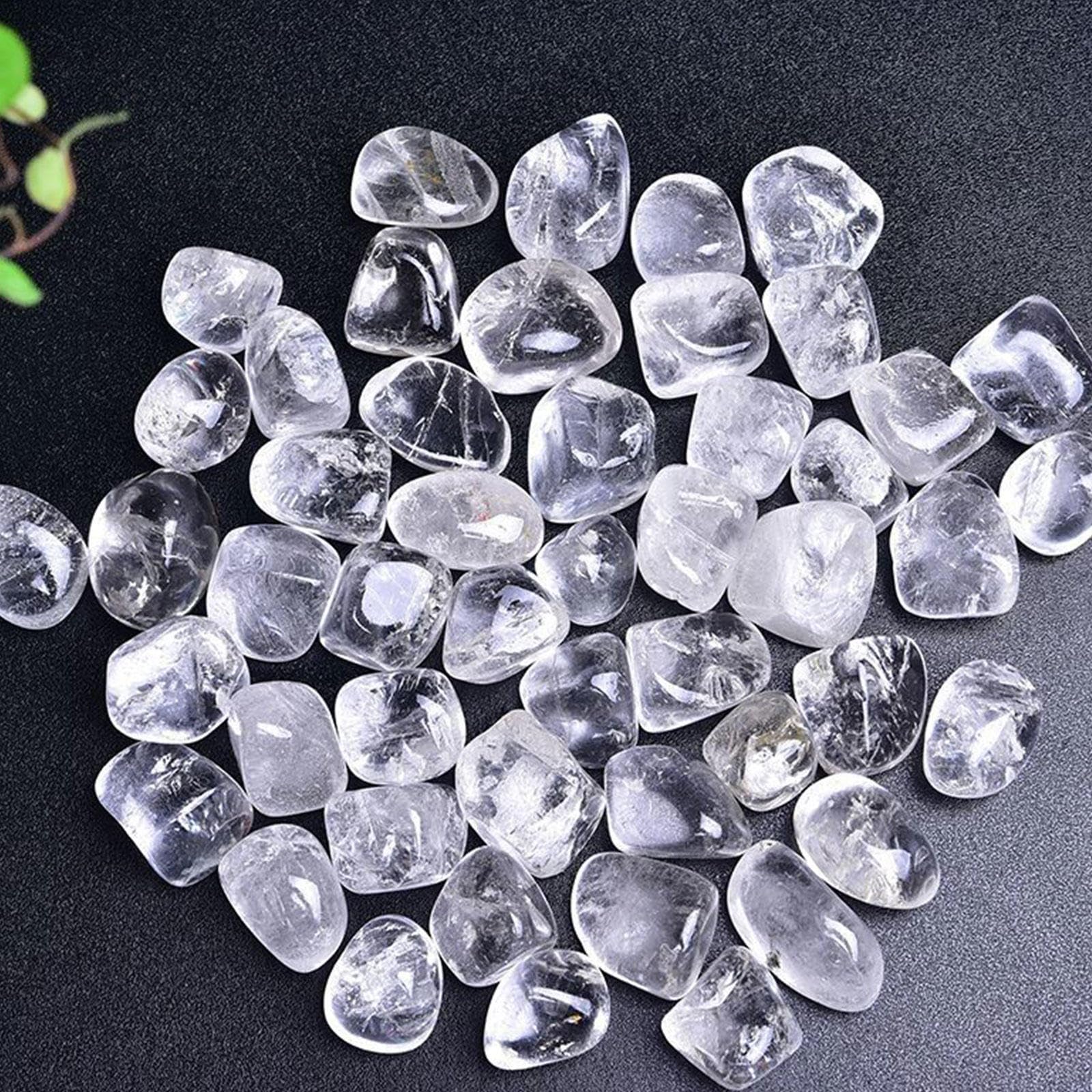 500g Naturales a Granel Cristales Caídos Piedras Rocas - Juego de Cristal Curativo de Piedras de Cuarzo Pulido para Decoración del Hogar, Regalos de Reiki,Clear Quartz-20-30mm