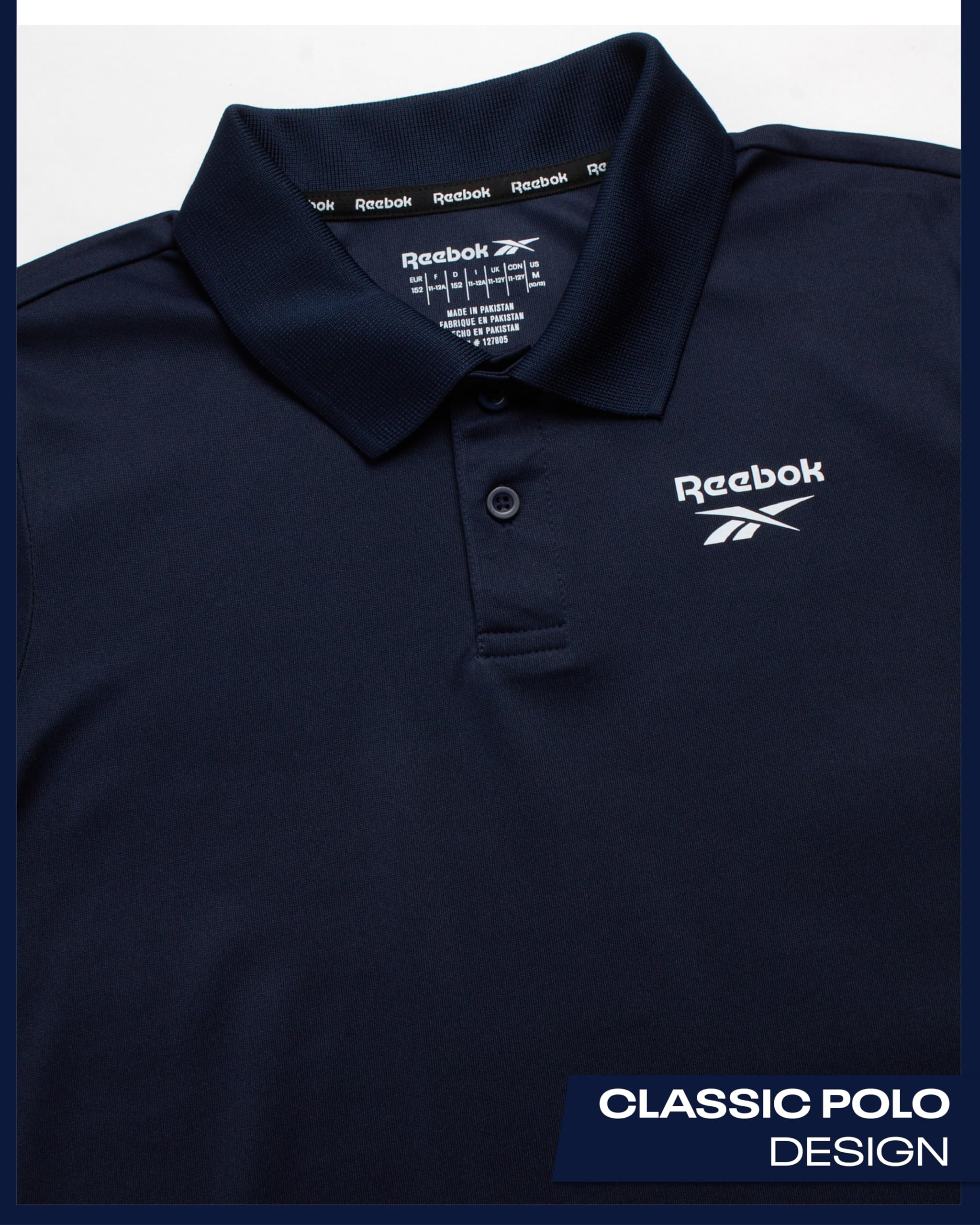 Reebok B Perf Golf Polo 1pk Camisa de Golf Niños (Pack de 1)
