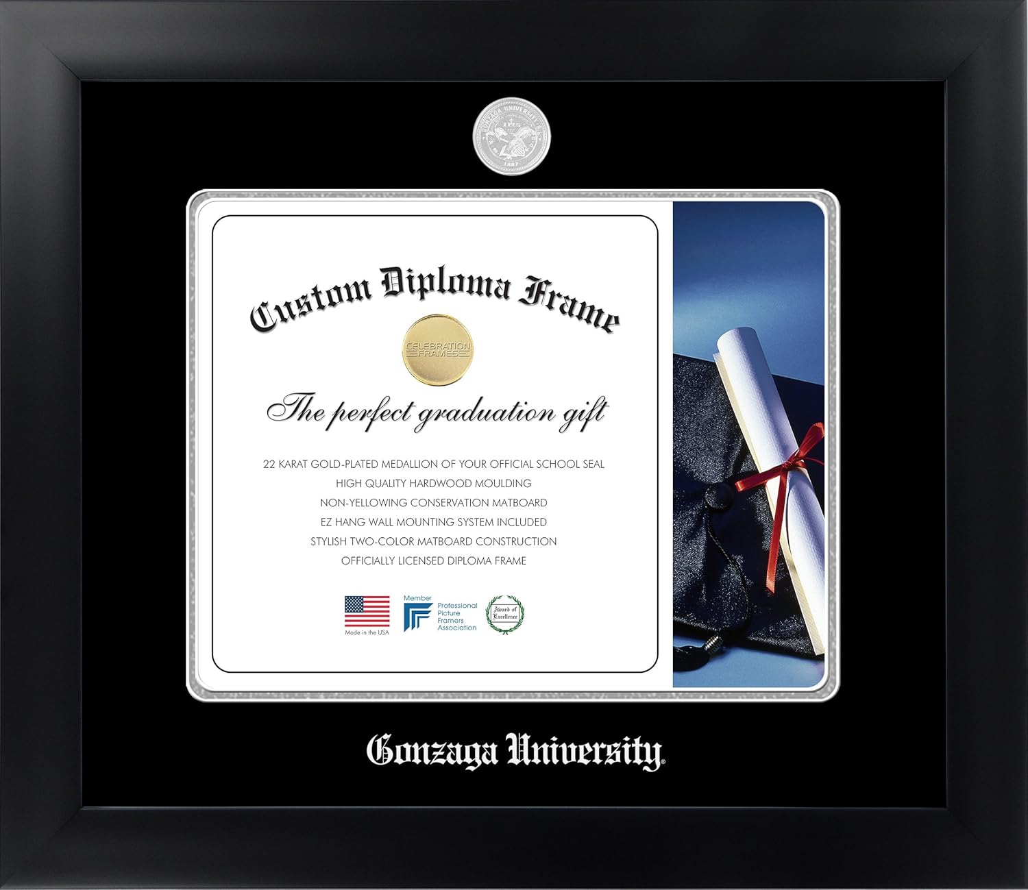 Infinity Diploma Frame, Black