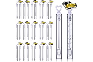40-Count Graduation Party Favors 2023: Black and Gold Graduation Hat Bubbles