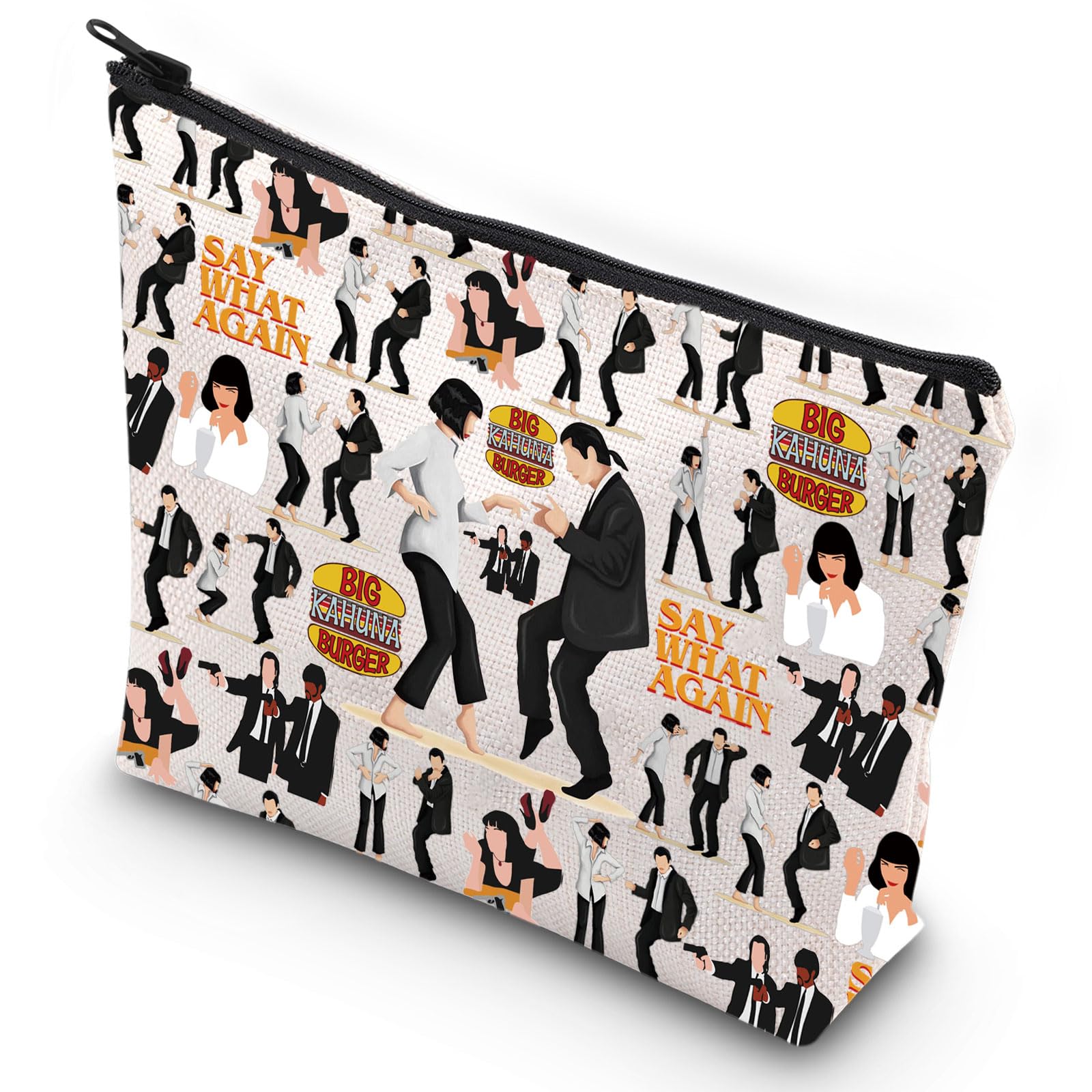 G2TUP Vincent Vega Makeup Bag Mia Wallace Fans Gift Jules & Butch Zipper Pouch Bag Mia Wallace Merchandise (Say What)