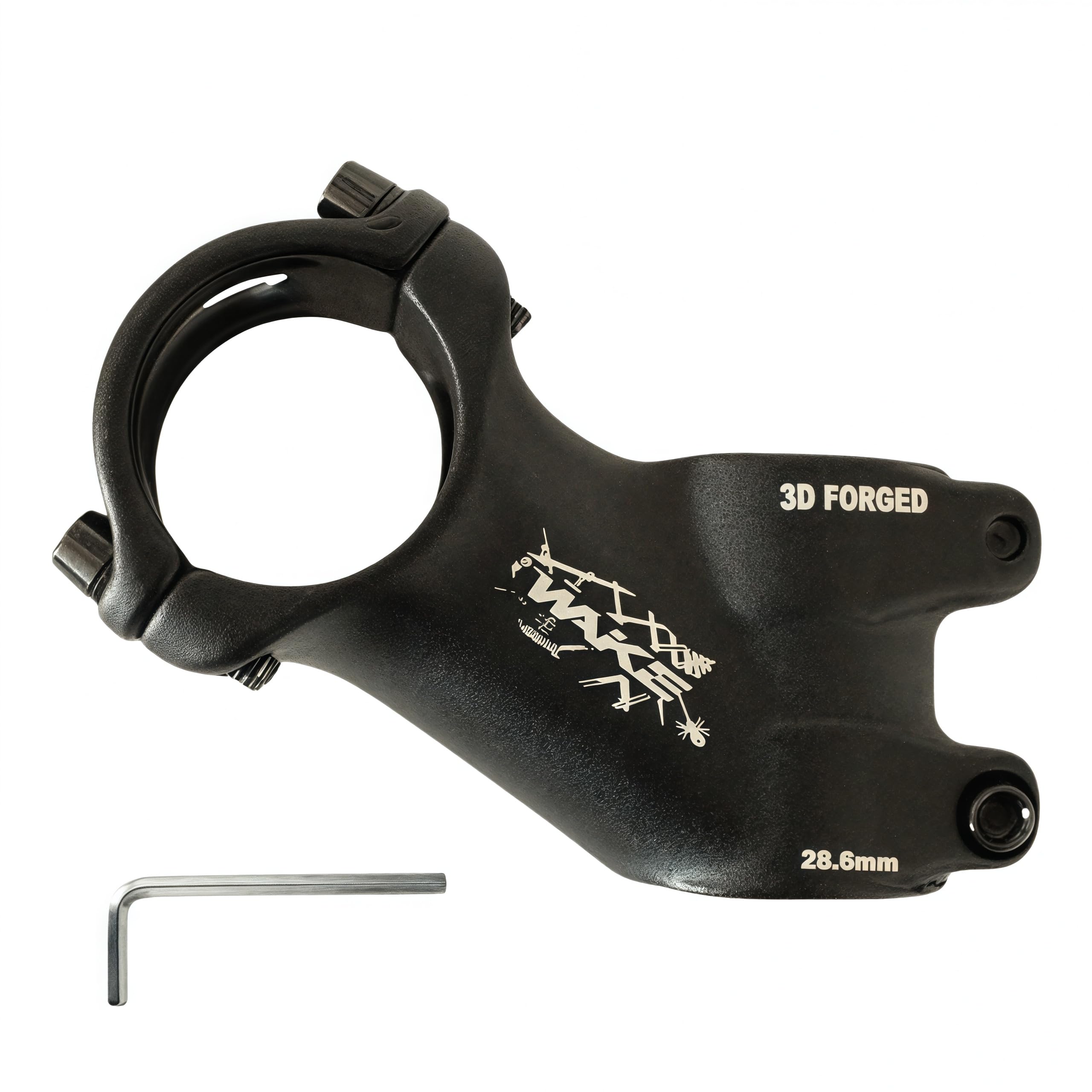TRKIMAL 31.8 Bike Stem 60mm/70mm/80mm/90mm/100mm/110mm, 35 Degree Stem Handlebar Riser Extender for Road Bike, Mountain Bike, MTB, BMX, Cycling, Bicycle (60mm)