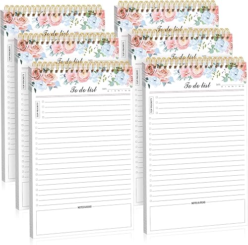 6 Pack to Do List Notepad Daily Planner Notepad to Do Notebook Daily to Do List Notebook Daily to Do Notepads for Adults and Kids Classroom Office