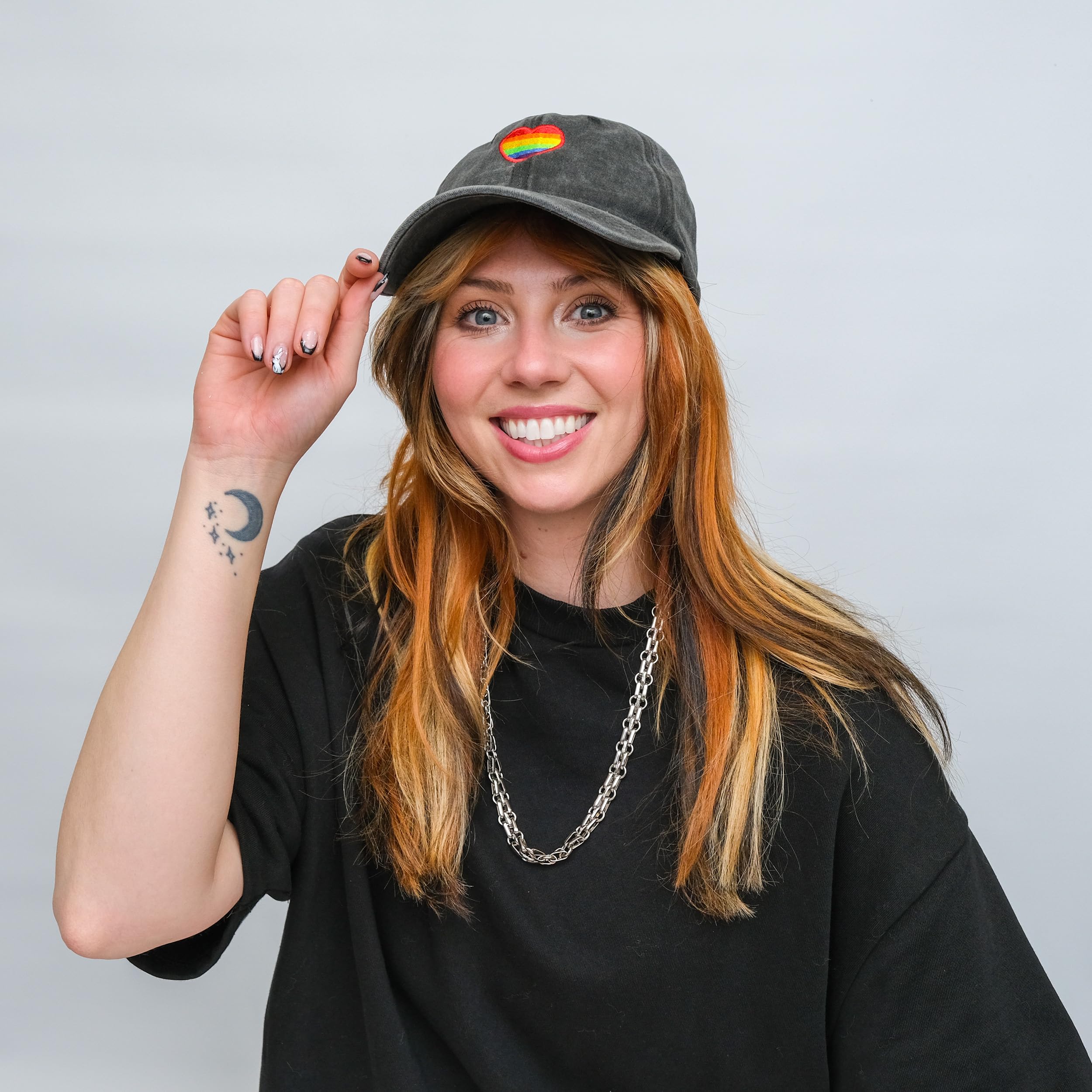 TRIXES Cappellino in Denim Arcobaleno – Cappello Effetto Denim – Perfetto per LGBTQIA2s+ - Mostra Supporto e diversità…