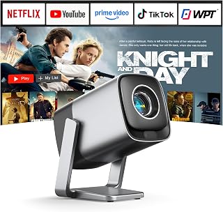 XuanPad Mini Projector with WiFi 6, Bluetooth 5.2, Netflix Compatible, 4K Support, Dolby Audio, TOF Auto Focus & 210° Stand