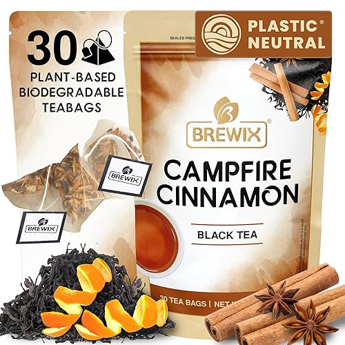 Vista 158 de BREWIX Bolsas de té de albahaca sagrada (15 bolsas de té piramidales) Camiseta con hojas de tulsi y manzanilla Sin cafeína, té de hierbas