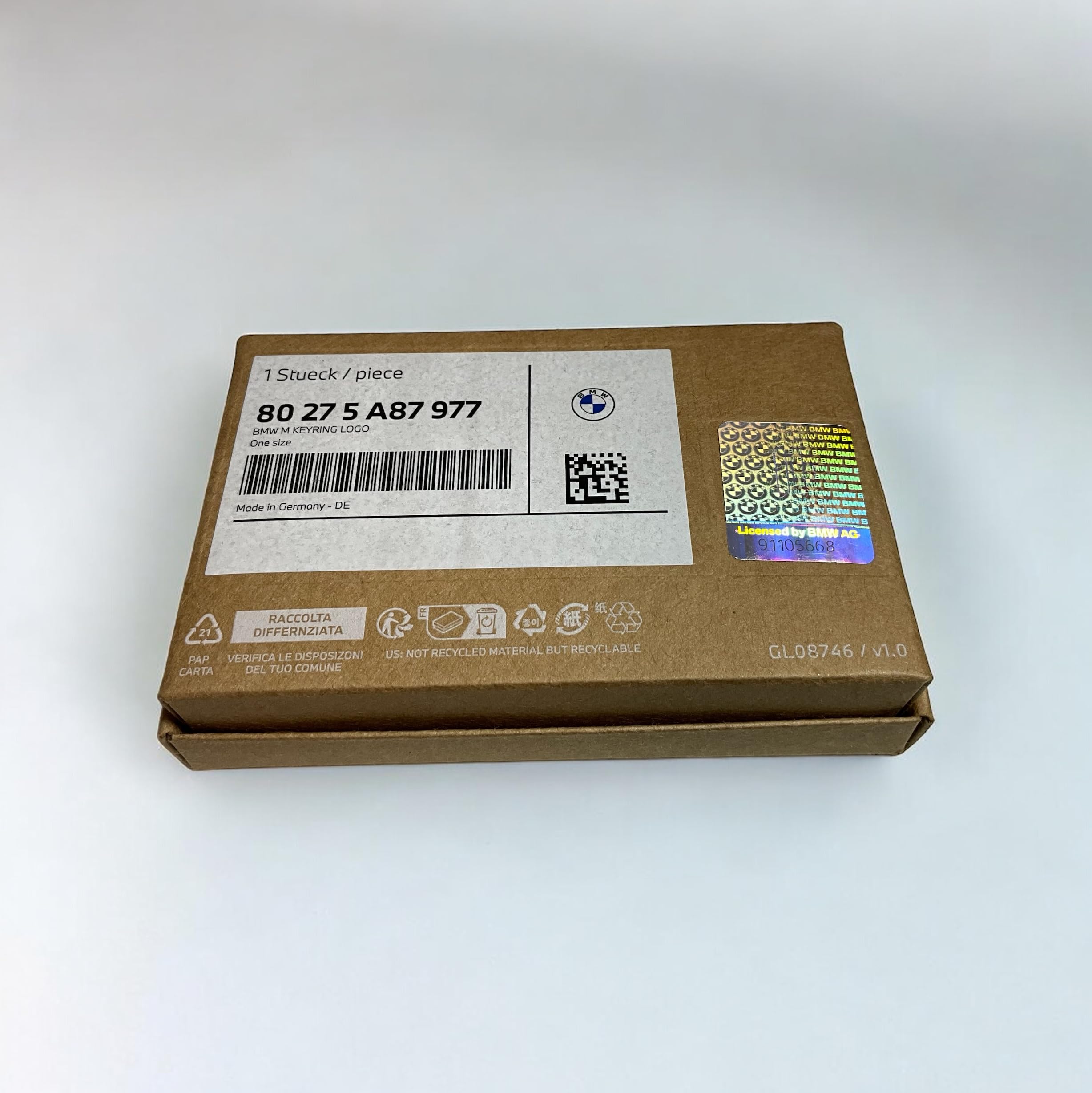 BMW Nuovo Originale M Collezione Acciaio Inox Logo Portachiavi Portachiavi 80272454759