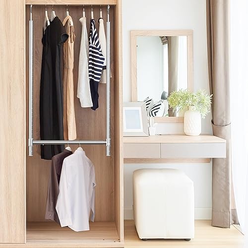 Miniatura 5 de DecoBrothers - Barra ajustable para armario, cromada