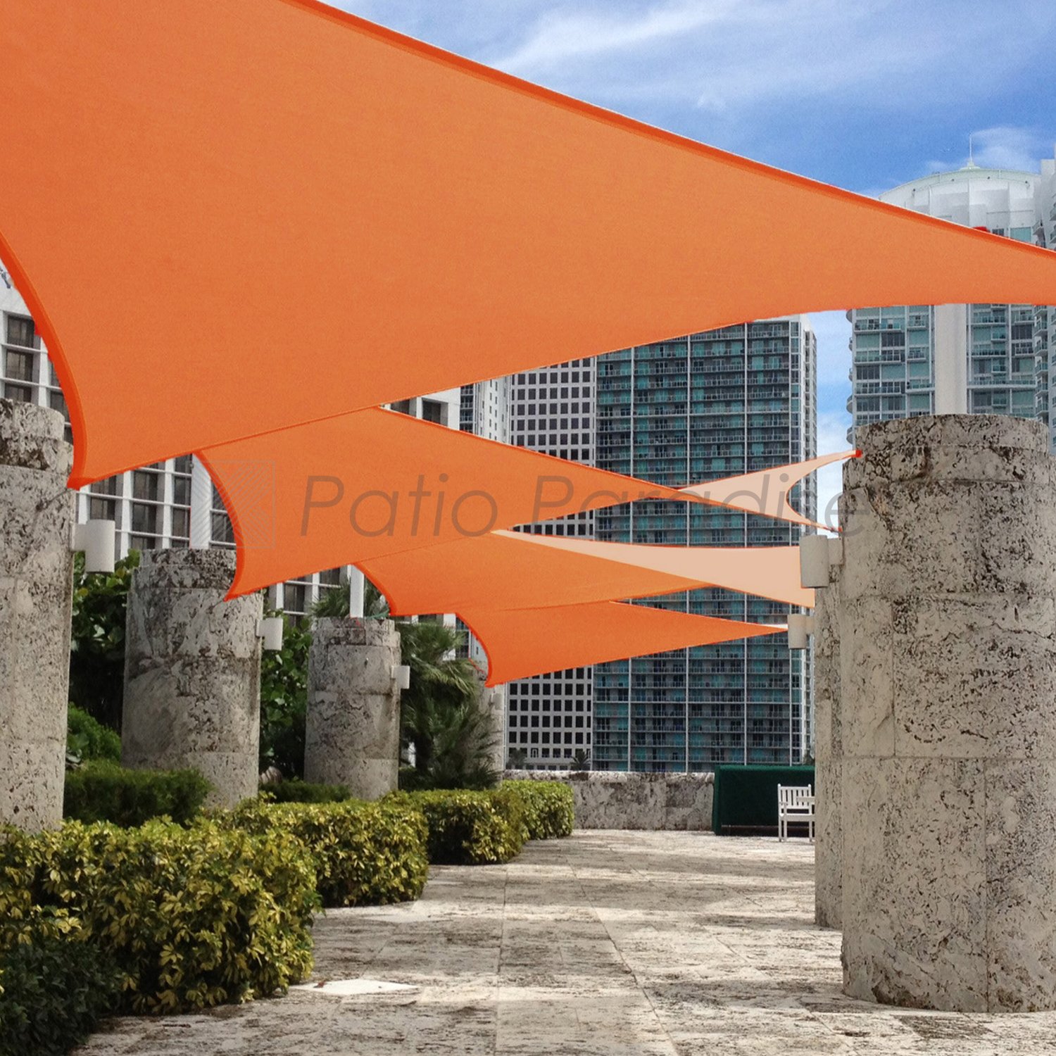 ECOOPTS Orange Sun Shade Sail – Rectangle Outdoor Awning For Yard, Garden, Patio