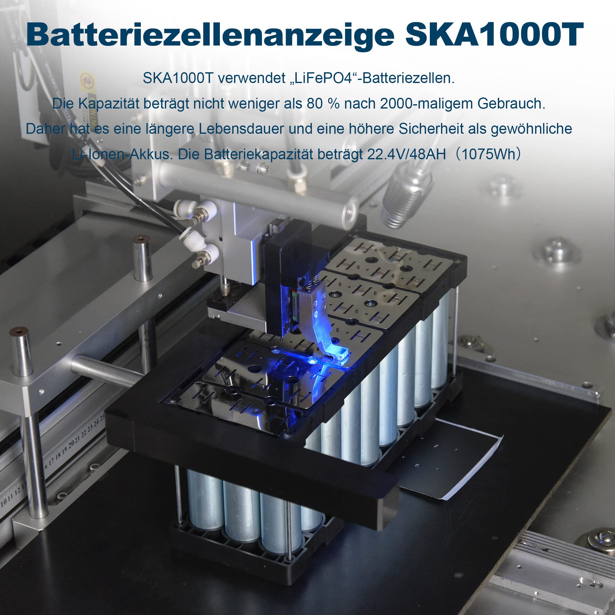 Przenośna stacja zasilania 1000/1500W (Peak 2000/3000W), 1075/1380Wh LiFePO4 Solar Generator, 2xUSB-A(18W), 2xUSB-C(60W), 2xDC5521(12V 120W) 2xAC220V 50Hz/60Hz, dla podróży, kempingu RV,1000W