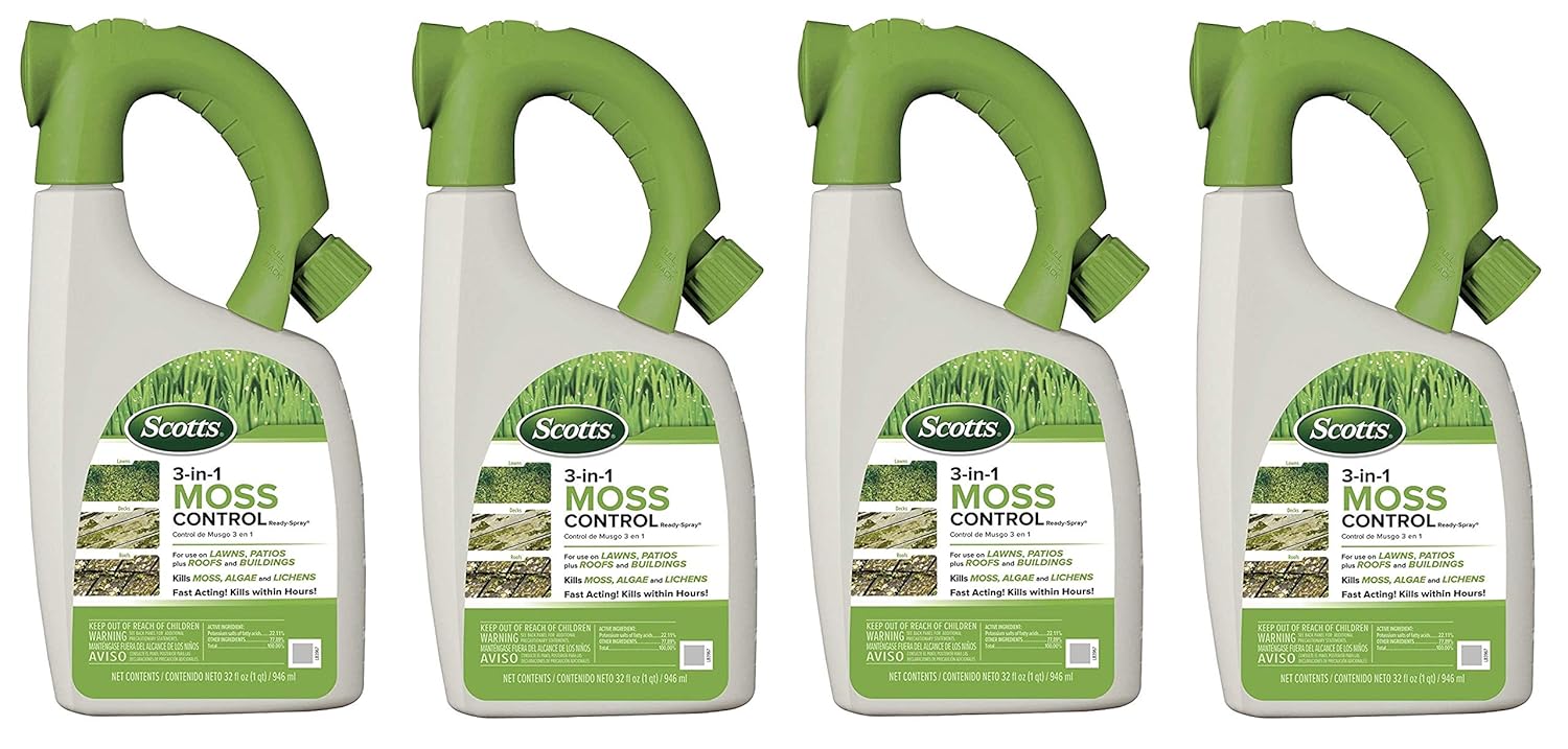 Scotts 3in1 Moss Control ReadySpray, 32Ounce (Fоur Paсk) Amazon