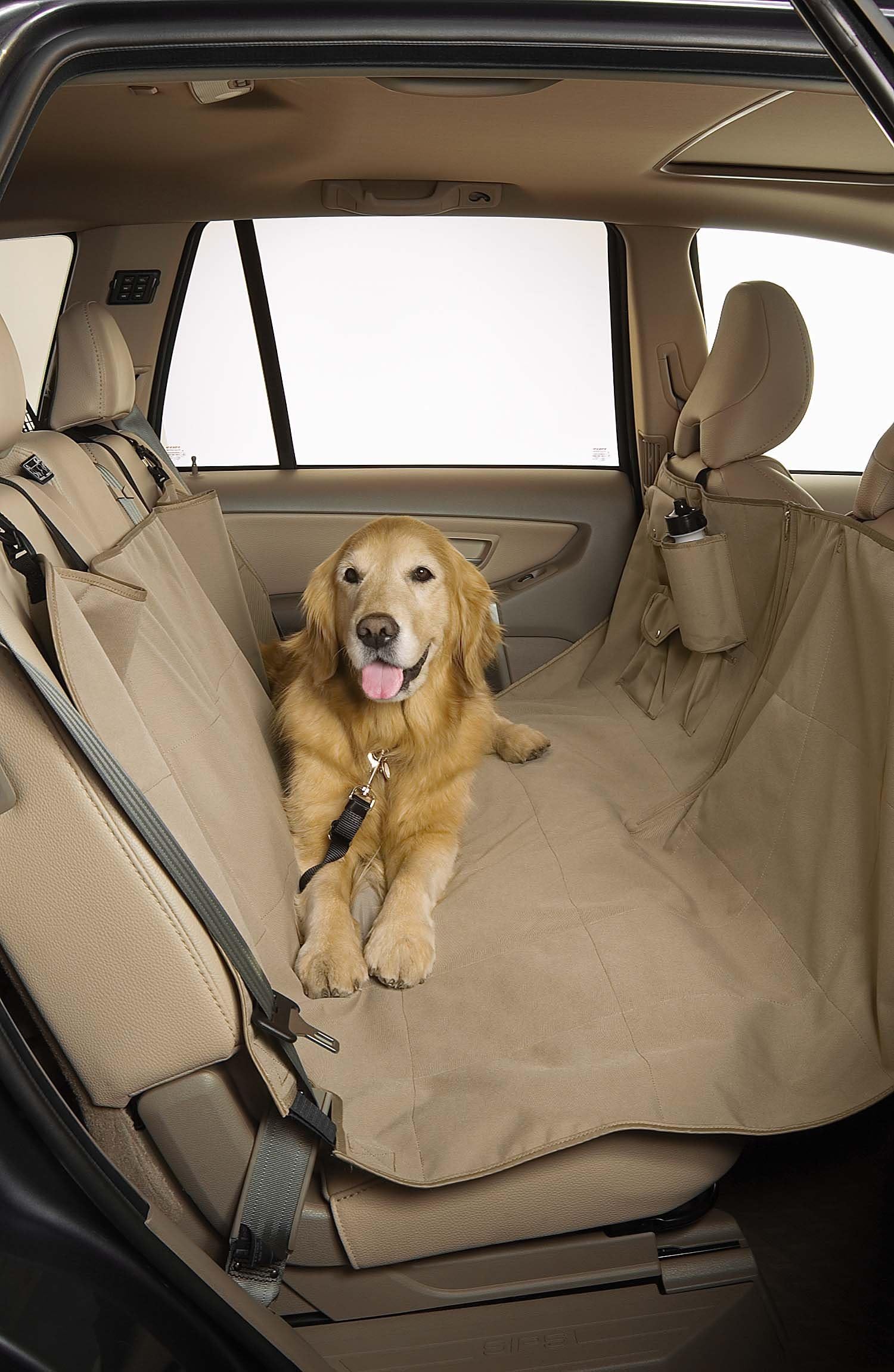 Duragear Pet Travel Hammock Dog Car Seat Cover-Fleece Sand