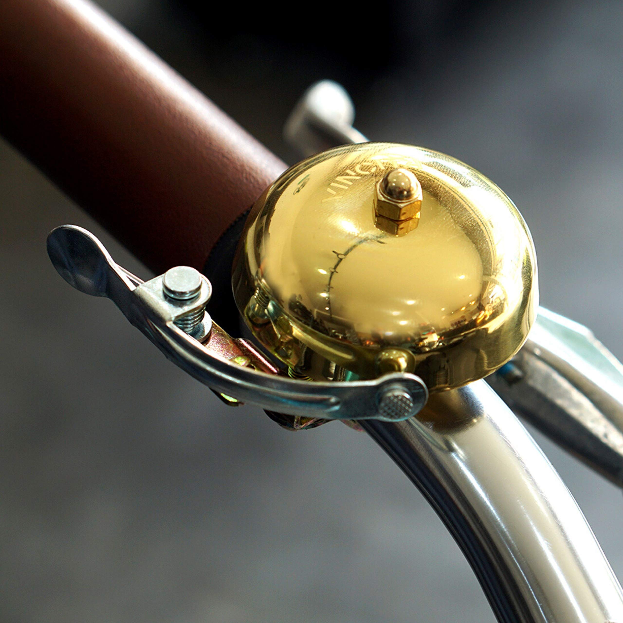 Amazon.com : Vincita Vintage Brass Bike Bell - Shiny Gold Color