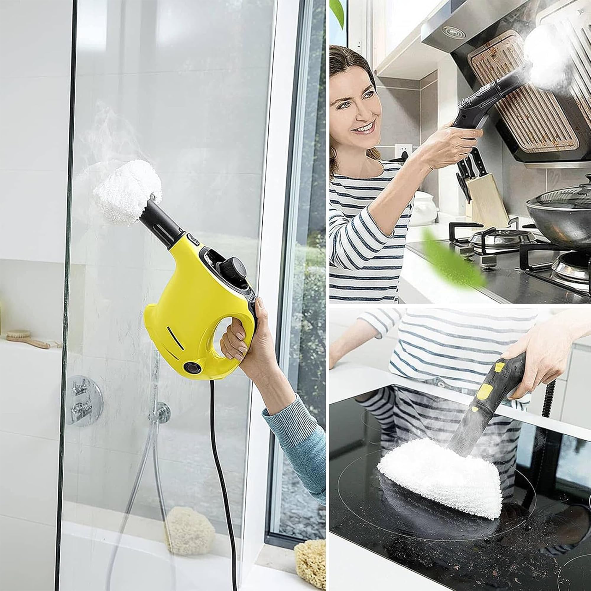 10 sztuk akcesoriów do parowca Kärcher Easyfix SC2 SC3 SC4 SC5 SV7, zestaw ściereczek z mikrofibry do Kärcher SC1 SC2 SC3 SC4 SC5 SV7 (5 ściereczek podłogowych + 5 pokrowców z tkaniny)
