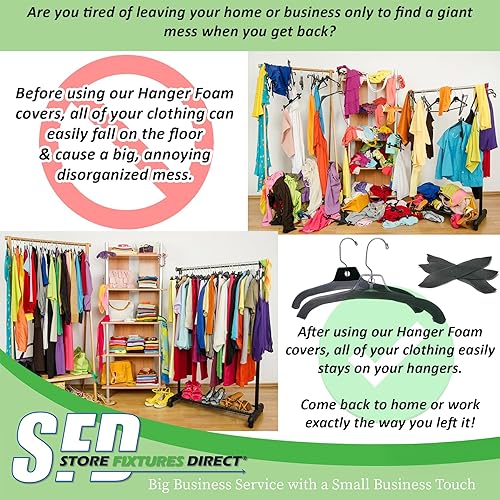 Miniatura 3 de Fundas para colgar almohadillas de espuma espumas gris carbón paquete de 50