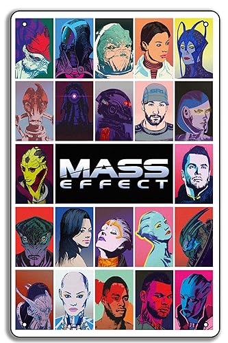 Mass Effect pop art inspired poster Wall Art Gift, Metal Tin Sign 8x12 Inch - type 15