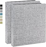 Vista 19 de Vienrose Carpeta de 3 Anillos de 1 Pulgada con Anillos Redondos con Cubierta de Tela de Lino, Se Adapta a Papel de 8.5 x 11 Pulgadas, Organizador