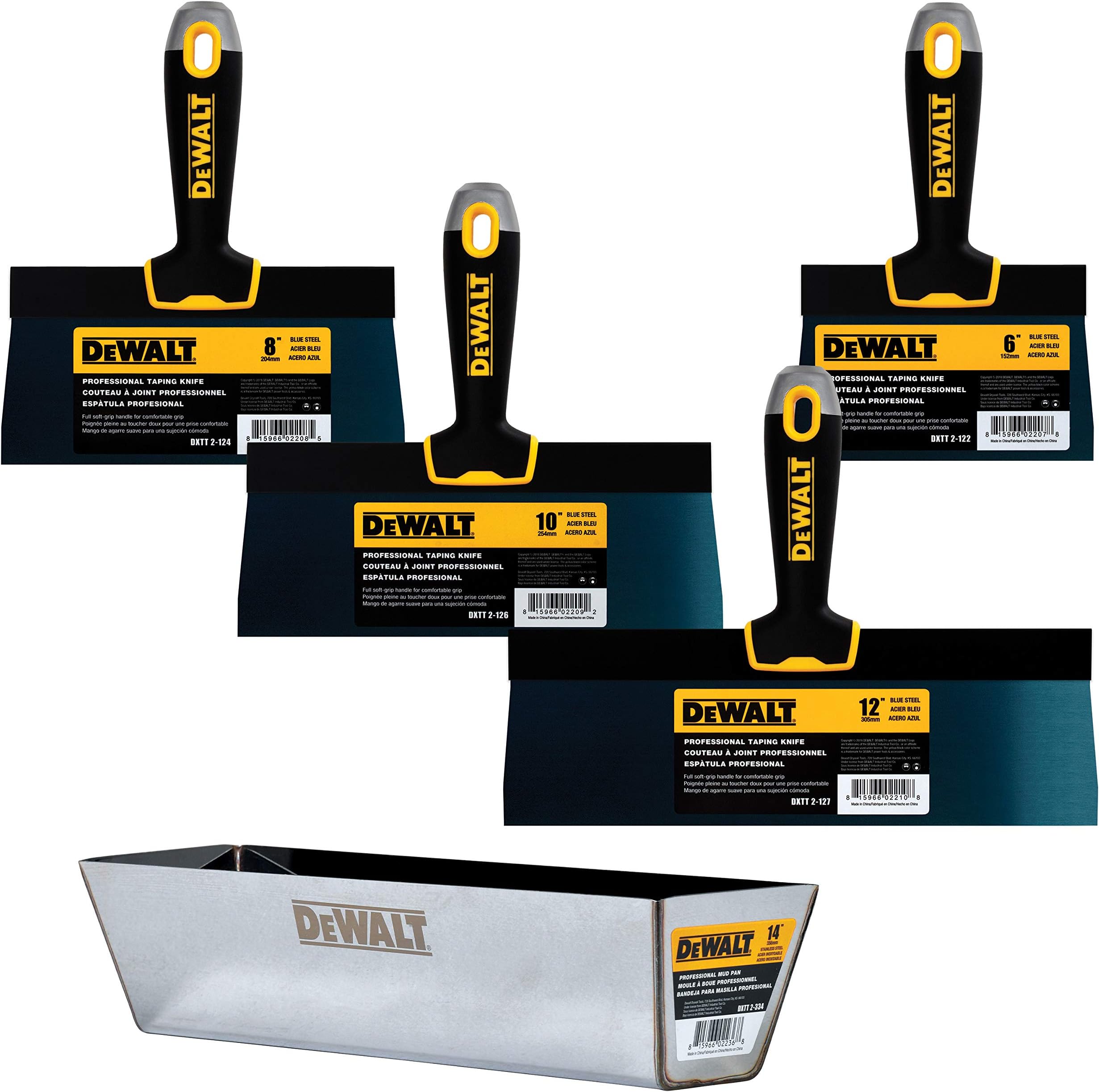 DEWALT DELUXE Blue/Carbon Steel Hand Tool Set 8/10/12" Taping Knives