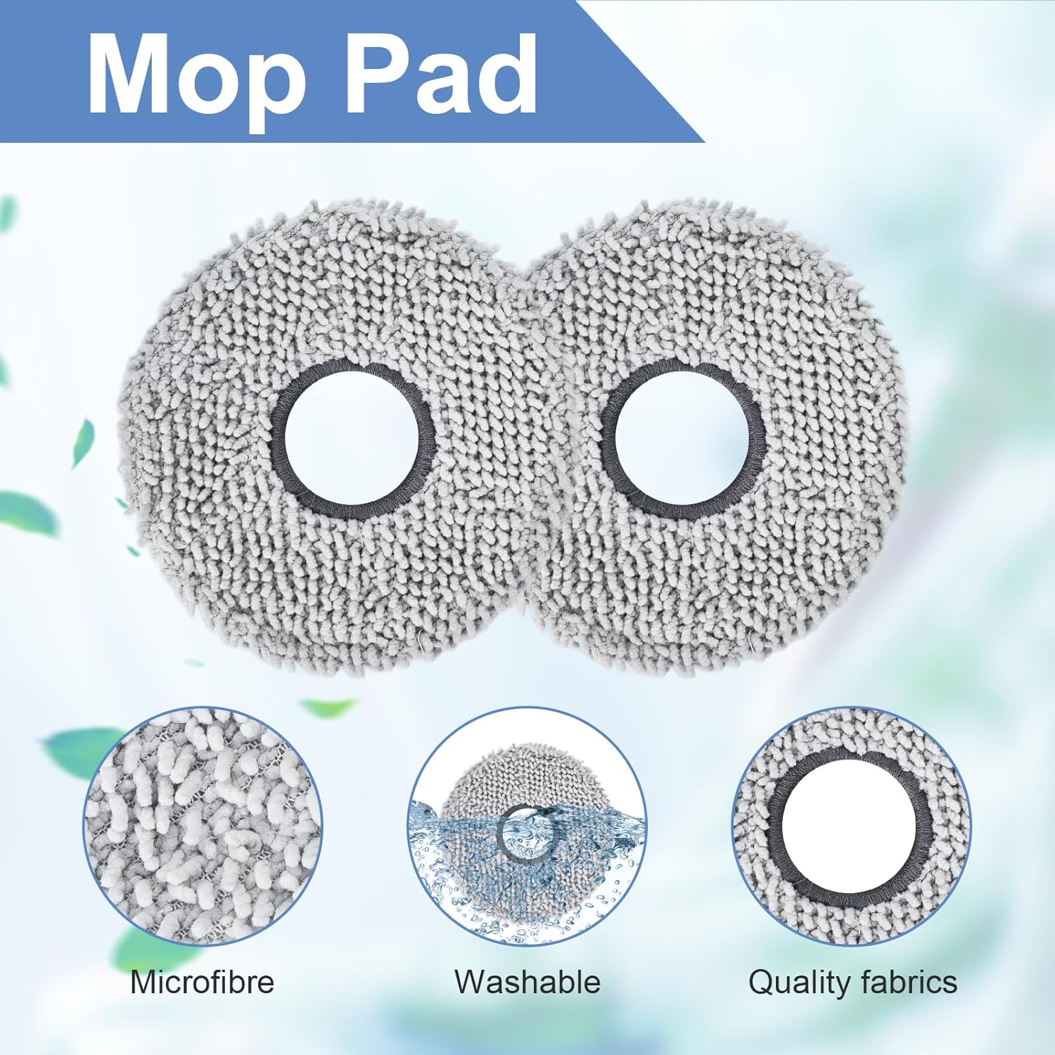 Accessories Kit for DEEBOT T50 MAX PRO Omni / T50 PRO Omni Robot Vacuum Replacement Parts, 1 Main Brush, 2 Filters, 6 Mop Pads, 4 Dust Bag, 6 Side Brushes, 1 Cleaning Brush