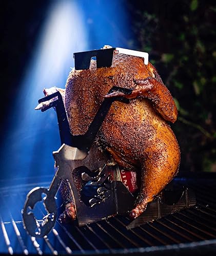 Miniatura 9 de La Canuck. Puesto de pollo a la cerveza. Asador de pollo de cerveza, anaquel de acero inoxidable para asar pollo para barbacoa, parrilla, horno.