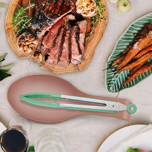 Miniatura 6 de LIANYU Soporte para cucharas de acero inoxidable para encimera de cocina, cuchara y cucharón de acero inoxidable, apto para lavavajillas