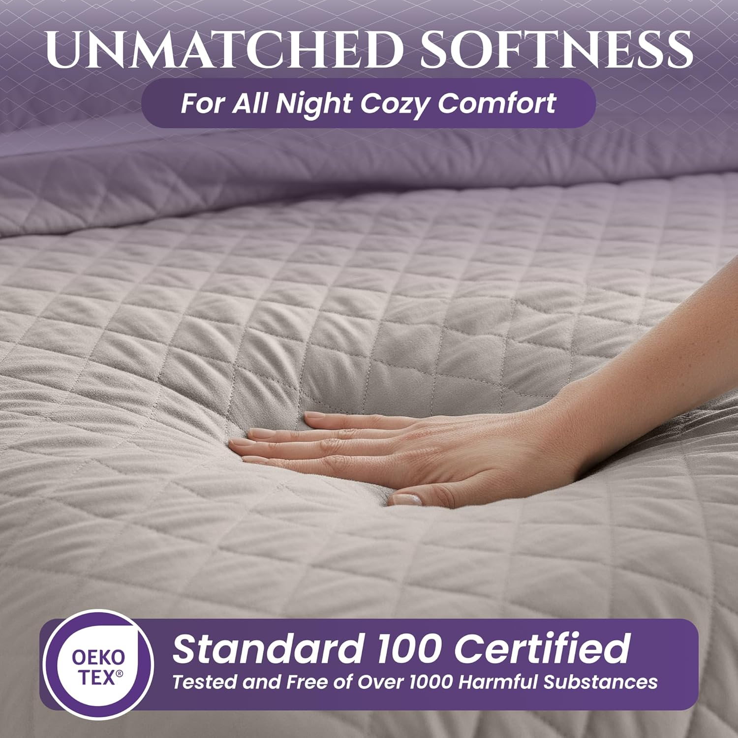 Queen Quilt Bedding Set - Cloud Soft All-Season Bedspread 3 PC w/Shams, Bed Quilt Queen Size Coverlet - Oversized, Light Weight, Ultra Durable, Easy Care - 90 x 96 in (Taupe)