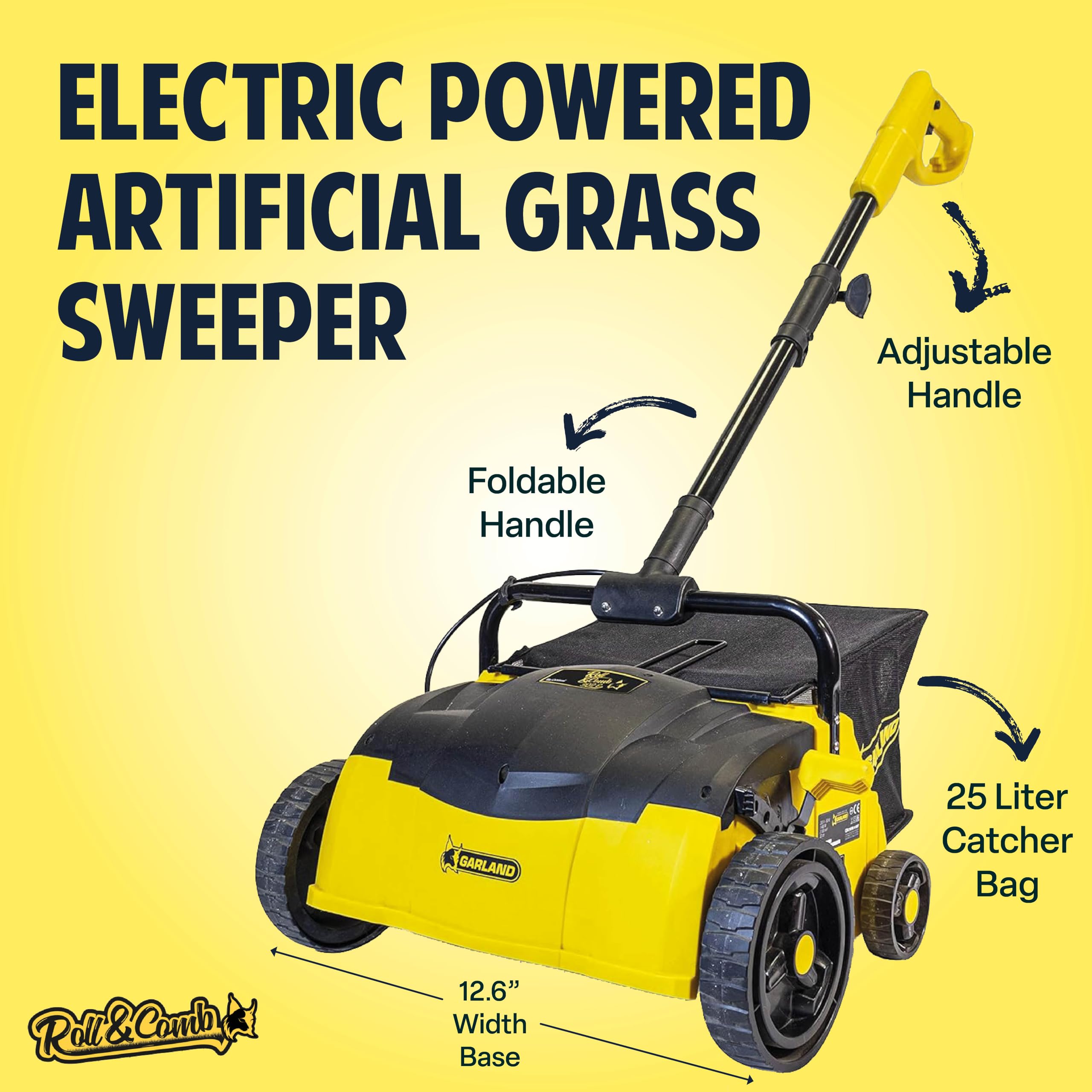 Turf Combs Artificial Turf Comber by Roll & Comb, Electric Power Vacuum for ...
