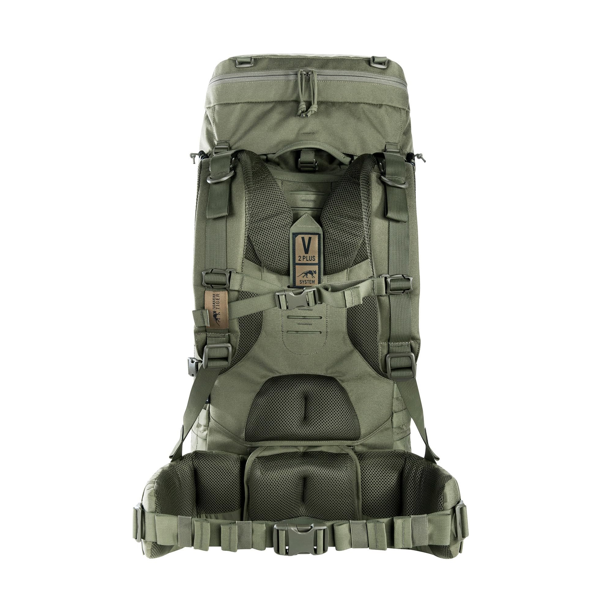 Tasmanian Tiger TT Base Pack 60 FO modułowy plecak z możliwością rozszerzenia pojemności od 60 l do 75 l z dużym otworem z przodu; ergonomiczny plecak trekkingowy z systemem Molle, oliwkowy