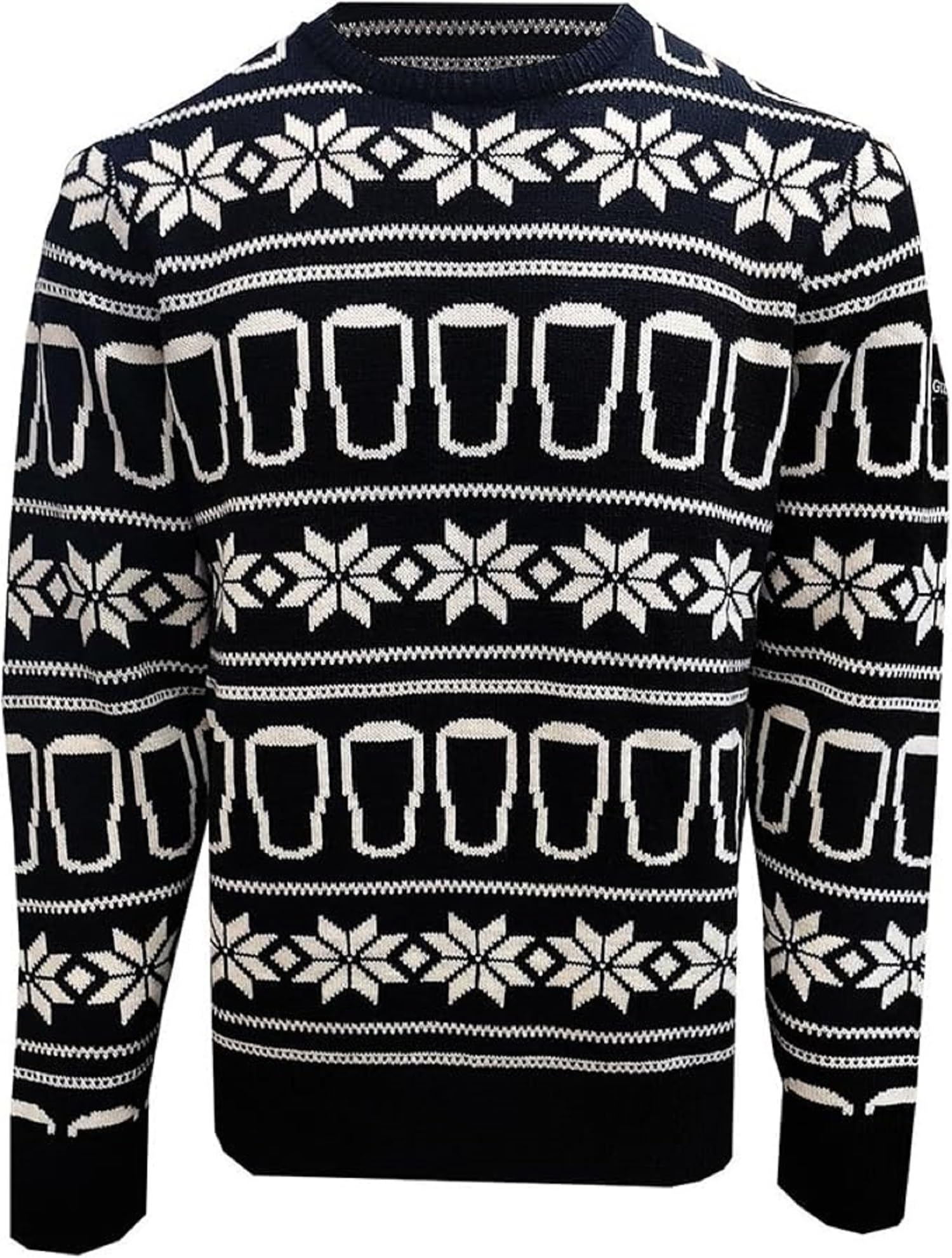 Traditional CraftGuinness Pint Jumper Holiday Sweater for Men, Black and  White, S - Main Image