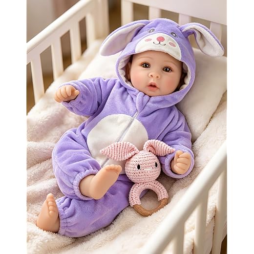 UOFTKIZ Real Life Baby Dolls - 17" Lifelike Baby Dolls, Soft Baby Doll with Open Eyes, Gifts for 3+ Years
