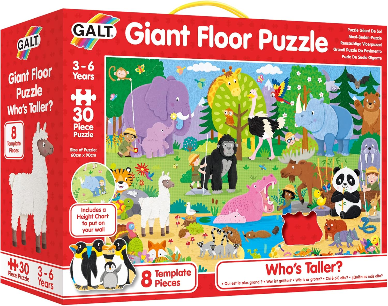 Galt, Giant Floor Puzzle Who's Taller?, Floor Puzzles for Kids, 30