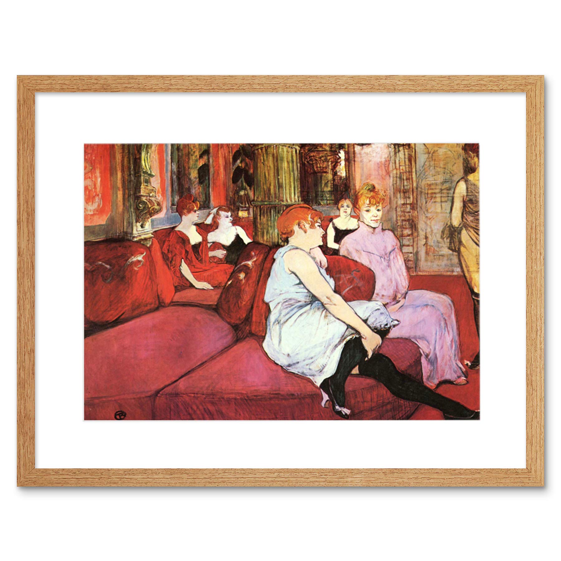 Wee Blue Coo Painting Toulouse-lautrec Moulin Rouge Framed Wall Art Print