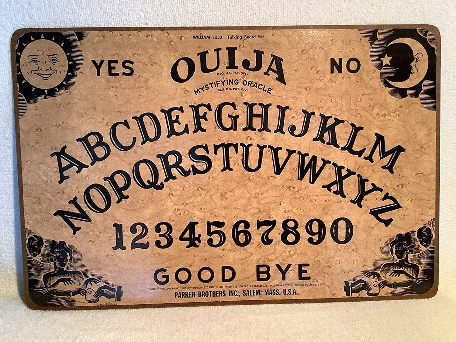 Rifosa A15 12"X16" Vintage Ouija Board William Fuld Planchette Mystifying Oracle Metal Sign