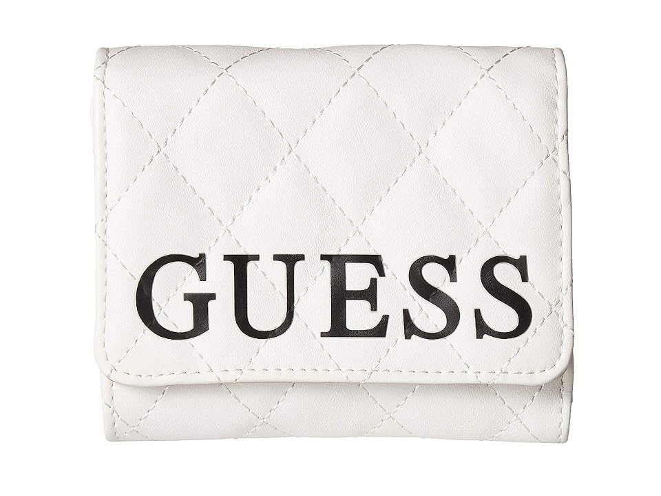 

GUESS Sweet Candy SLG Small Trifold (White Multi) Wallet Handbags