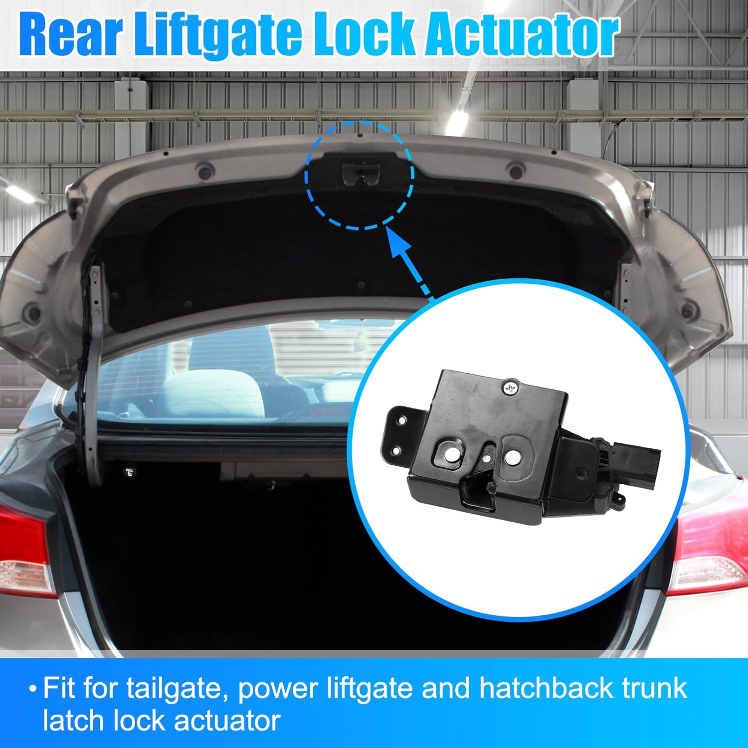 X AUTOHAUX Power Liftgate Door Latch Lock Actuator 13581405 for Chevrolet for GMC for Cadillac for Buick Rear Tailgate Door Latch Lock Actuator Rear Trunk Lid Lock Actuator 931-107 13501872