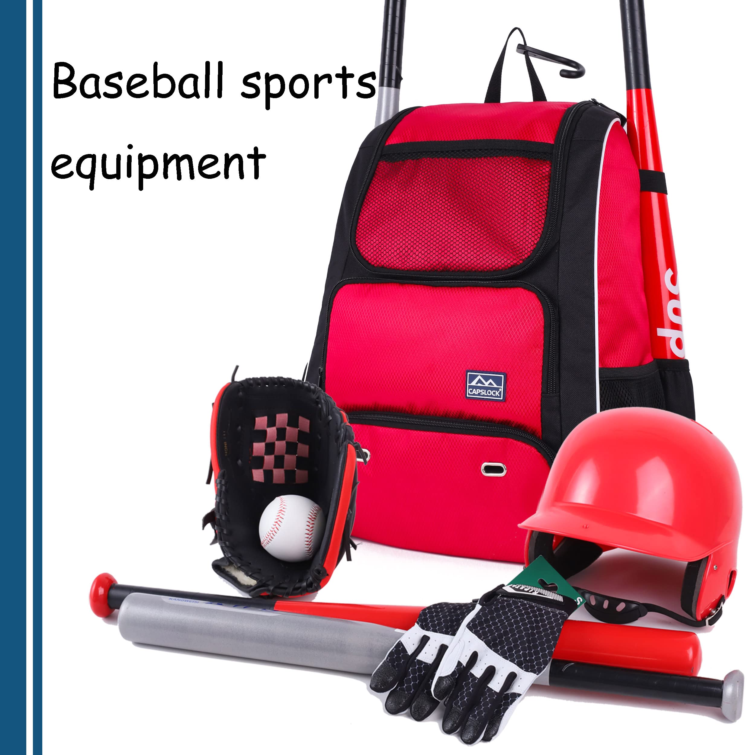 Baseball Bat Bag Backpack,TBall & Softball Bat Bag with Shoes