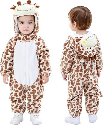 TONWHAR Infant Toddler Kid Halloween Giraffe Cosplay Costume Baby Animal Outfit Snowsuit