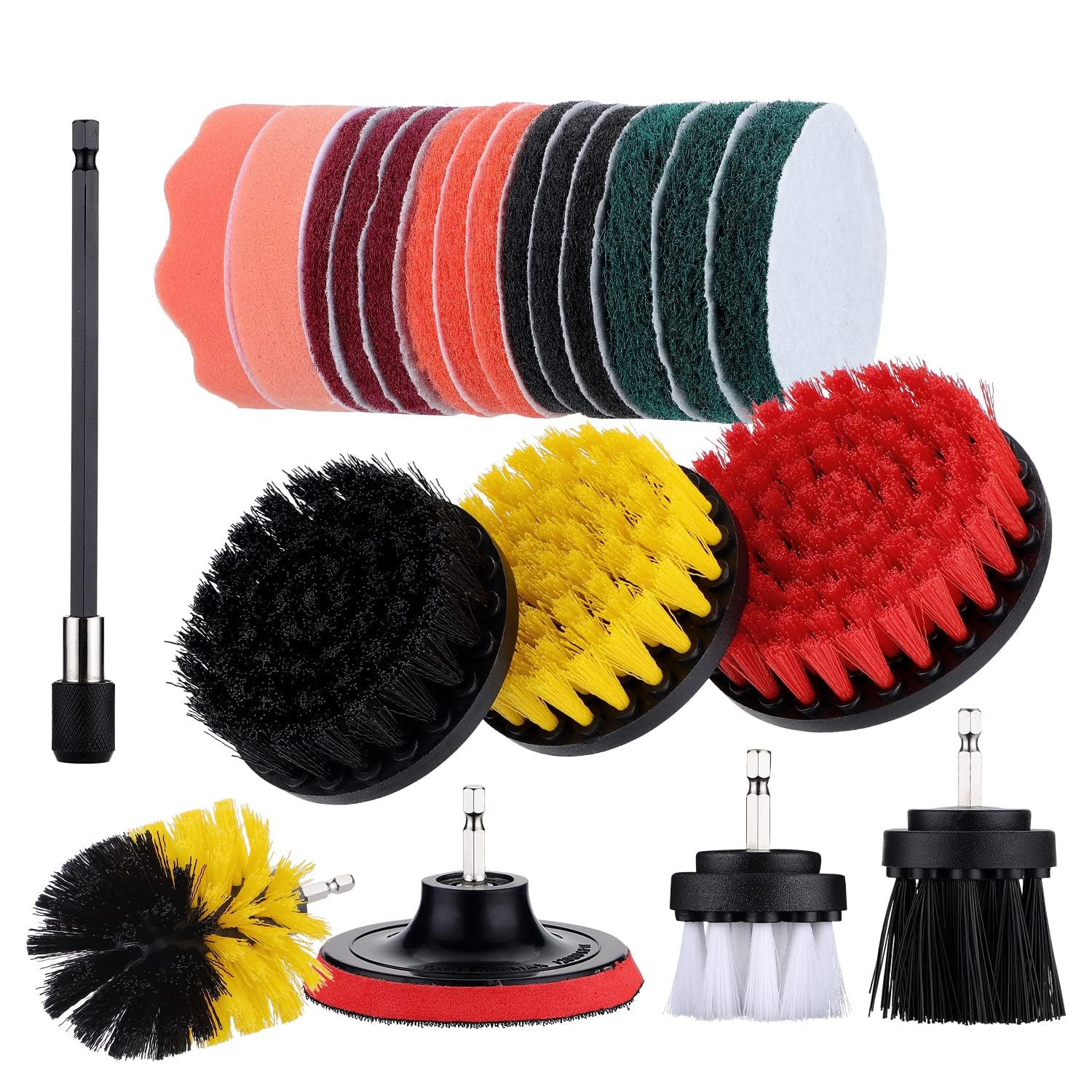 Firelex 22PCS Drill Brush Attachment Set, Scrubbing Brushes Pads Sponge Scrubber Brush Multifunctional Power Scrubber Brush Cleaning Kit for Bathroom Surface,Floor,Tub,Corner (B0BQW3RB4P) Amazon Price History, Amazon Price Tracker