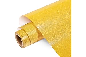 WRAPXPERT Yellow Glitter Heat Transfer Vinyl