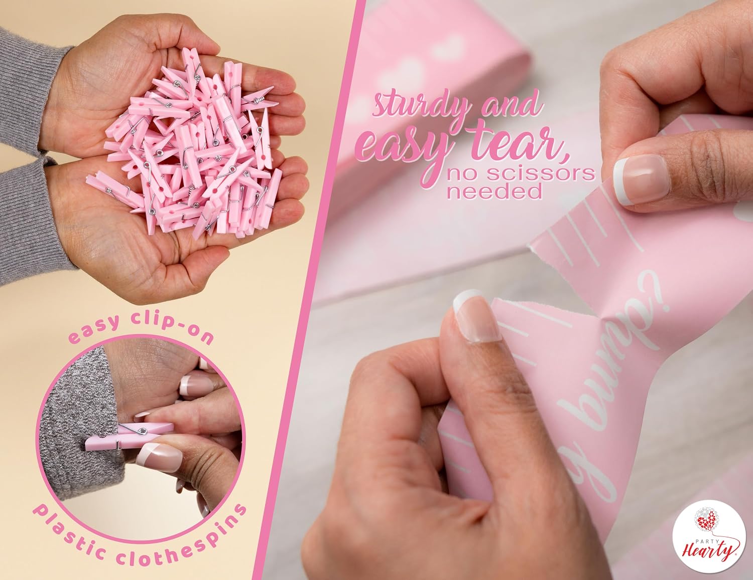 Party Hearty How Big is the Baby Bump & Don't Say Baby, 2 Game Set - Pink image 5