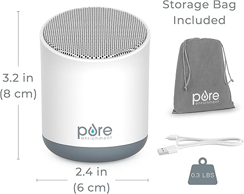 Vista 7 de Pure Enrichment Wave Mini máquina de sonido de viaje, 6 sonidos relajantes incluyendo ruido blanco, audio de bucle sin costuras, batería recargable