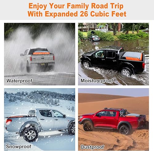 Miniatura 6 de Sailnovo Bolsa de carga para caja de camión, bolsa de carga impermeable de 26 pies cúbicos para cama de camión, bolsa de carga de PVC resistente