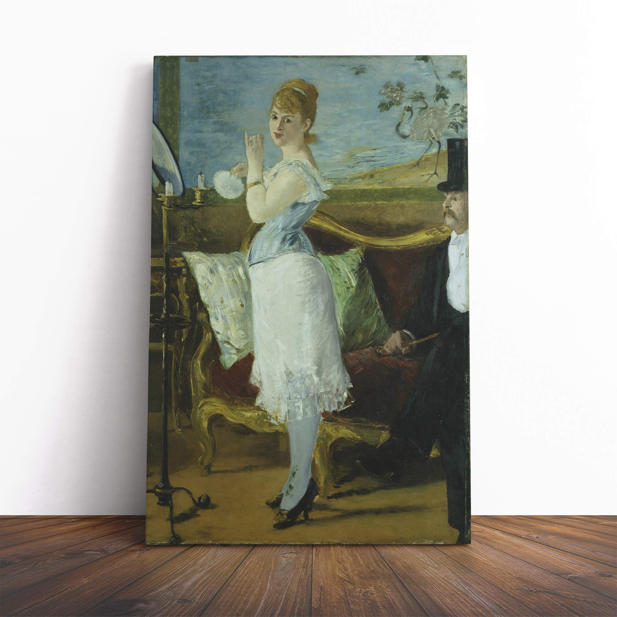Edouard Manet Nana Canvas Print | Gallery Wrapped 30mm Frame Wall Art | 30x20 inches | Ready to Hang | Modern Picture | Living Room Bedroom Lounge Office