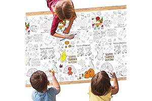 DIYASY Thanksgiving Coloring Tablecloth for Kids
