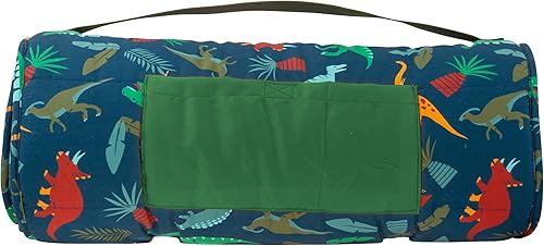 Miniatura 4 de Stephen Joseph, Tapete estampado para siesta para niños pequeños con manta suave y almohada extraíble para niños y niñas, saco de dormir para