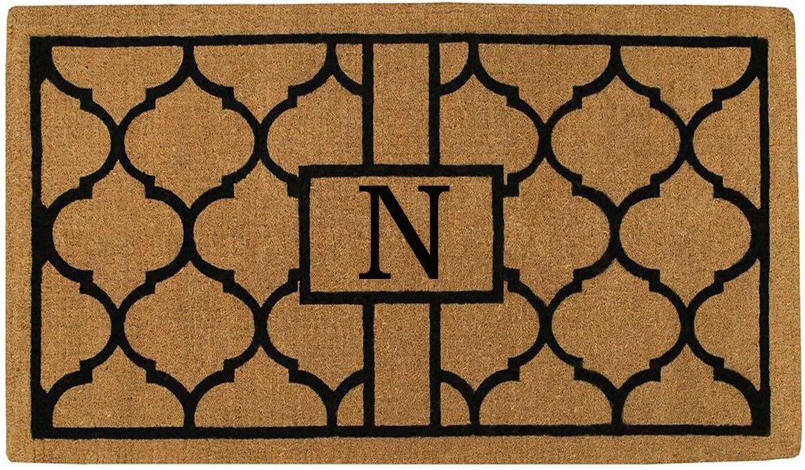 Calloway Mills 180081830N Pantera 18" X 30" Extra-Thick Monogrammed Doormat (Letter N)
