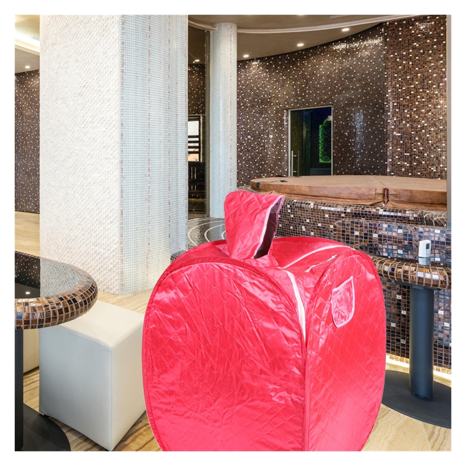 Przenośna sauna namiotowa Spa wielokrotnego użytku, parowa do całego ciała dla jednej osoby, podróż domu z satynowej tkaniny